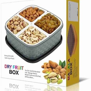 Multipurpose Strong & Durable Dry Fruit Square Box With 4 Container