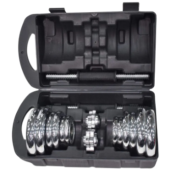 York 20Kg Adjustable Dumbbell Set - With 12inch Barbell Connector - Image 3
