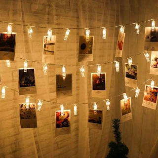 20 Plastic Photo Clip Led String Lights For Home Decor