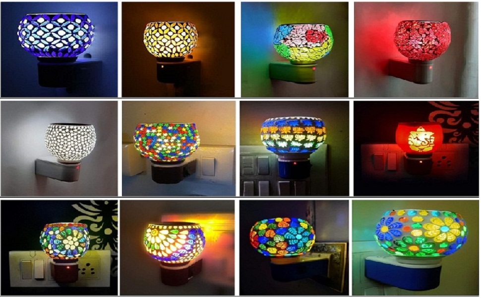 Kapur Dani Electrical Camphor Diffuser. Glass Kapoor Dhani & Essential Oil Diffuser with On Off Switch to Toggle Between Burner & Lamp