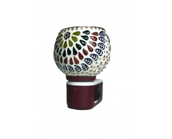 Kapur Dani Electrical Camphor Diffuser. Glass Kapoor Dhani & Essential Oil Diffuser with On Off Switch to Toggle Between Burner & Lamp - Image 3